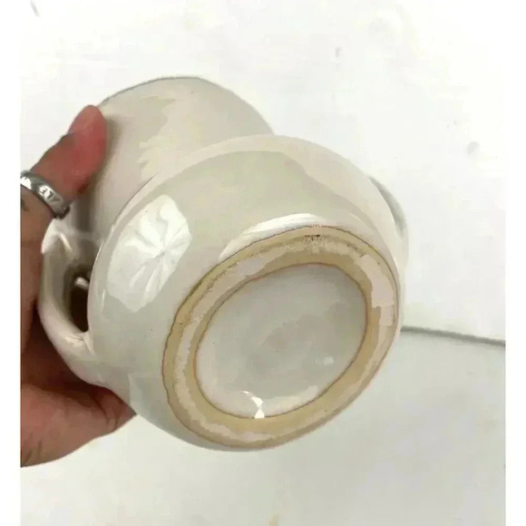 Small Ceramic Vase Pottery With Handles Beige 5" Tall - Picture 11 of 11